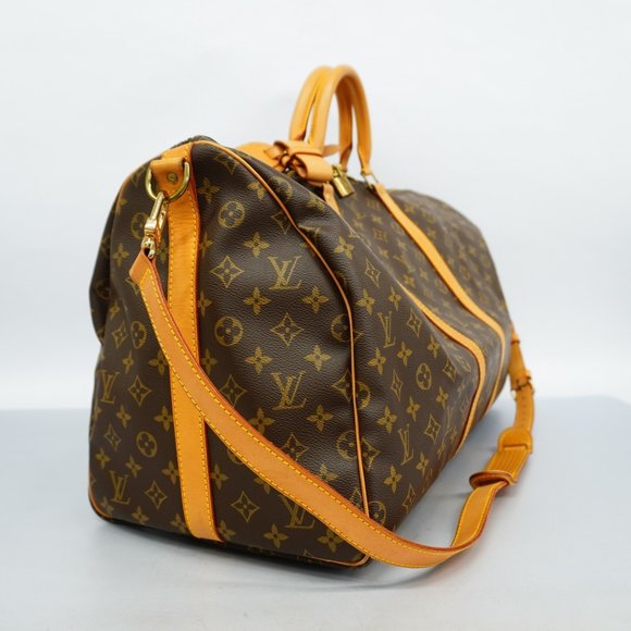 Louis Vuitton Boston Bag Monogram Keepall Bandouliere 55 M41414 Brown Men's W... - Picture 2 of 16